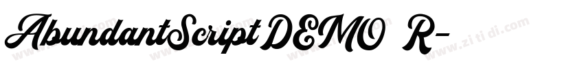 AbundantScriptDEMO R字体转换